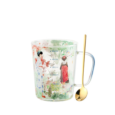 Taza de Vidrio Borosilicato Japonesa de Gran Capacidad con Cuchara Graduada - Image 8