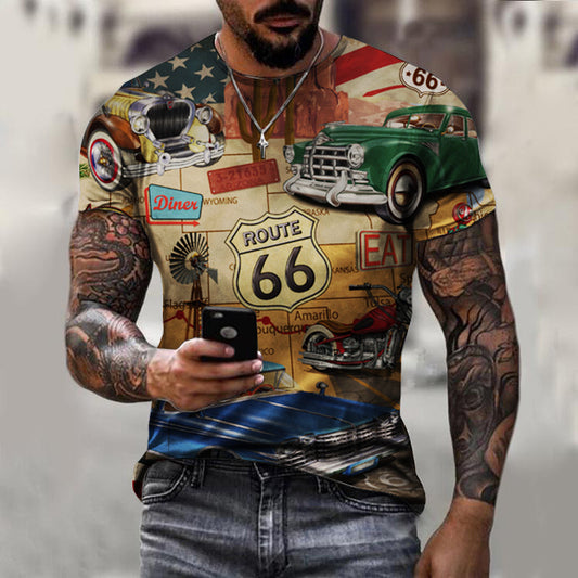 Playera Deportiva Personalizada 3D para Hombre - Cuello Redondo Verano