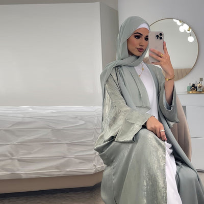 Abaya Elegante con Efecto Bronceado - Ropa Exterior Modesta - Image 18