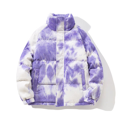 Abrigo de Invierno Tie-dye en Pana de Algodón para Hombre - Image 5