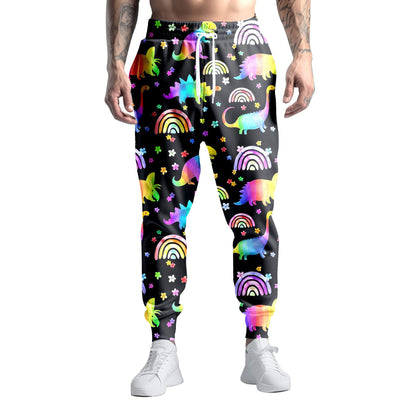 Pantalones de Chándal Estampado Digital Graffiti Colorido Corte Recto - Image 14