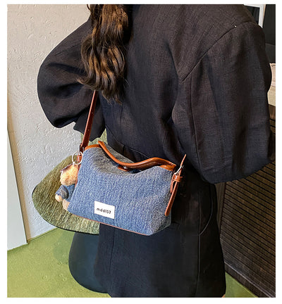 Bolsa Retro de Mezclilla para Commuter - Crossbody Casual Versátil - Image 21