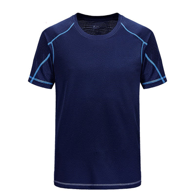 Camiseta Manga Corta de Seda para Hombre - Secado Rápido Cuello Redondo - Image 15