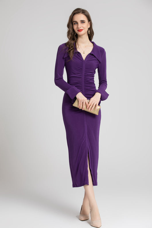 Vestido Liso con Cierre en Cintura y Dobladillo Casual - Image 15