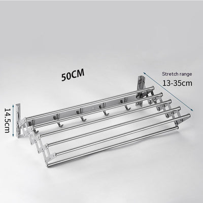Estante de Acero Inoxidable para Baño sin Perforaciones - Toallero Extensible - Image 12