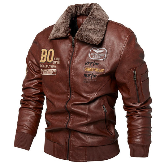 Chaqueta de Cuero Slim Fit para Hombre - Estilo Casual Moderno - Image 16