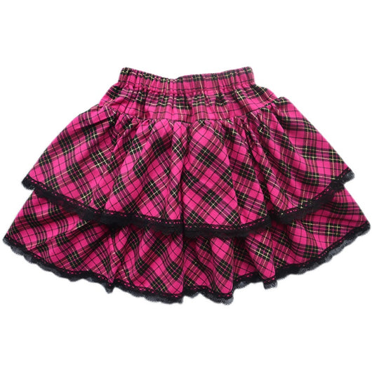 Falda Plisada Harajuku Babes Cuadros Rosa Punk - Image 5