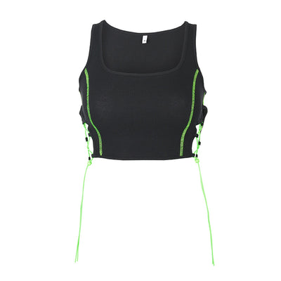 Crop Top Ajustado Cuello Redondo para Mujer - Image 7