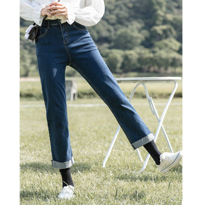 Pantalones Largos Slim Fit de Talle Alto - Diseño Minimalista Versátil - Image 9