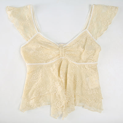 Blusa Elegante con Encaje Volantes Escote V Efecto Adelgazante - Image 16