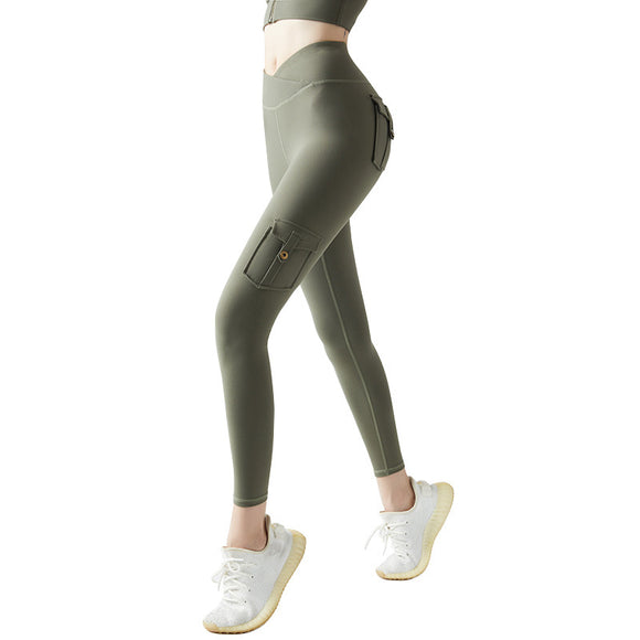 Pantalones Cortos Deportivos Cintura Alta con Bolsillos