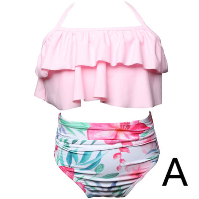 Traje de Baño Coordinado Familia - Bikini Dividido Moderno y Elegante