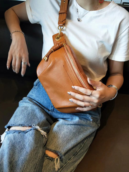 Bolso Bandolera de Cuero Genuino con Correa Ancha Ajustable - Image 12