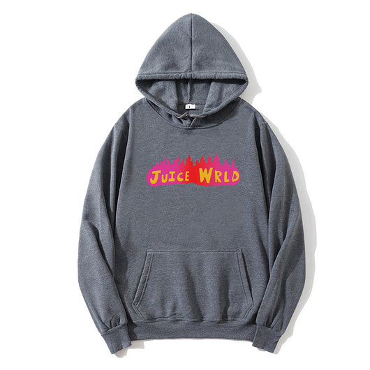 Sudadera con capucha estampado llamas oversize - Image 21