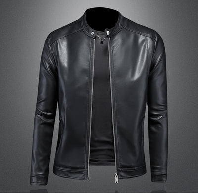 Chaqueta de Cuero Motociclista Slim Fit para Otoño Invierno - Image 18