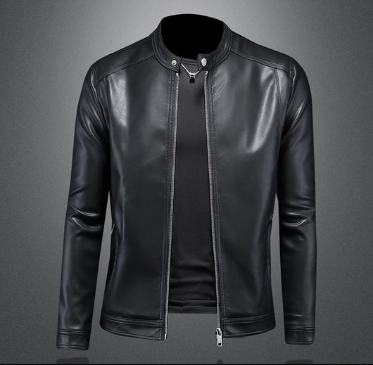 Chaqueta de Cuero Motociclista Slim Fit para Otoño Invierno - Image 18