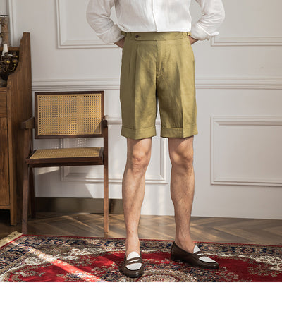 Pantalones Cortos de Lino Transpirable Estilo Italiano Ligeros y Versátiles - Image 6