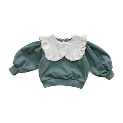 Suéter Infantil con Solapa Grande Estilo Dulce - Image 5