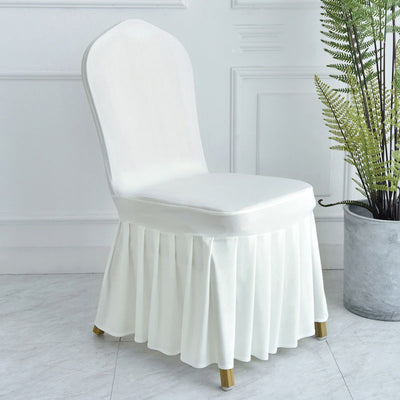 Silla de comedor con falda plisada - Image 4