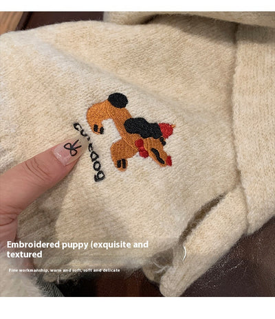 Bufanda Térmica Infantil con Bordado de Cachorro - Diseño Adorable para Otoño e Invierno - Image 14
