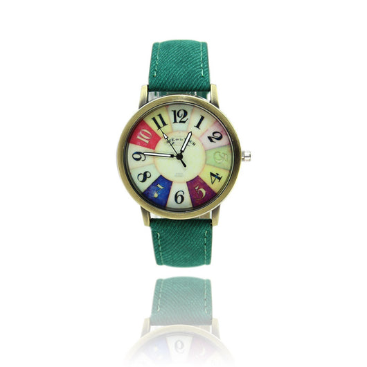Reloj Denim Vintage Americano con Diseño Graffiti Harajuku - Image 7