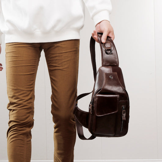 Bolsa Bandolera de Cuero Genuino para Hombre - Estilo Vintage Multifuncional - Image 21