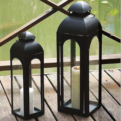 Linterna Portátil de Vidrio y Hierro para Exterior - Farol Resistente al Viento - Image 7