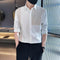 Camisa Casual Slim Fit con Parches y Rayas para Hombre
