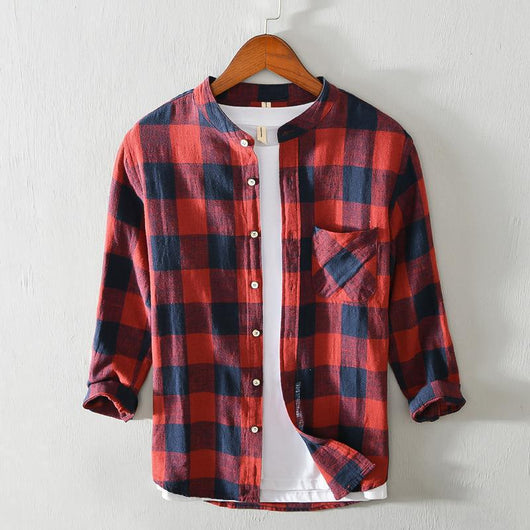 Camisa Cuadros Casual de Manga 3/4 para Hombre - Image 2