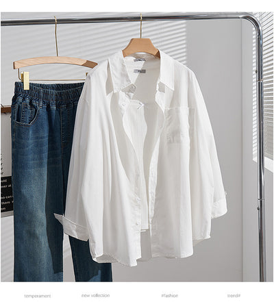 Camisa Casual de Algodón Talla Grande con Efecto Reductor - Image 20