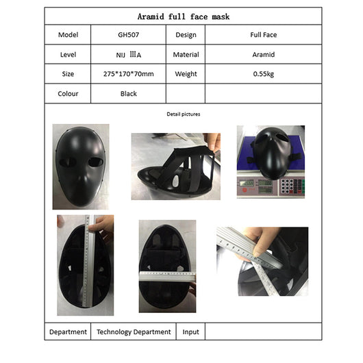 Máscara Táctica Kevlar Antibalas Ligera - Protección Facial Completa para Operaciones - Image 4