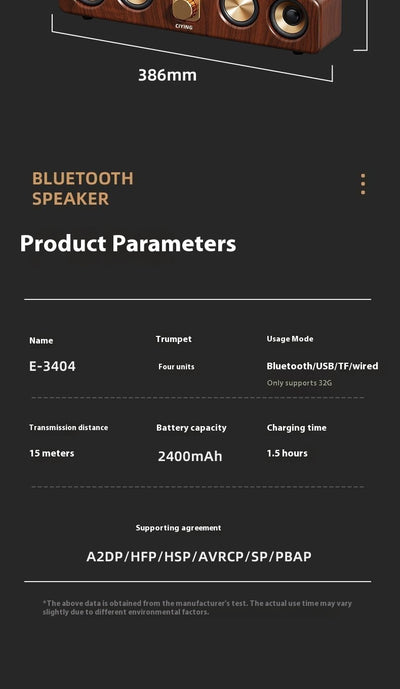 Parlante Bluetooth Portátil Estilo Retro - Image 13