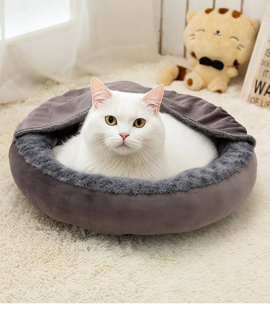 Cama Redonda Premium para Mascotas - Colchoneta Térmica Cuatro Estaciones Tamaño Grande - Image 8