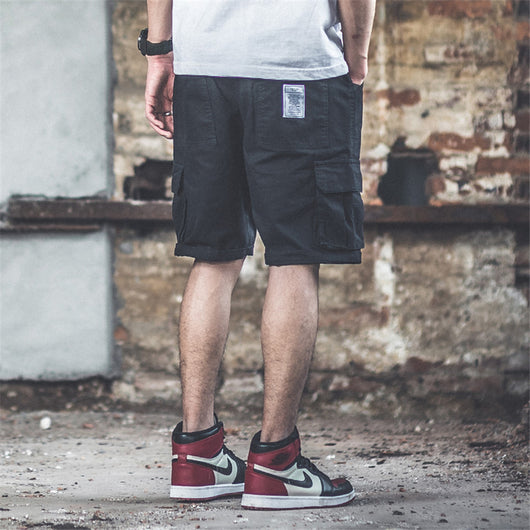 Pantalones Cortos Holgados Hip-hop Estilo Urbano con Tirantes Cinco Puntos - Image 4