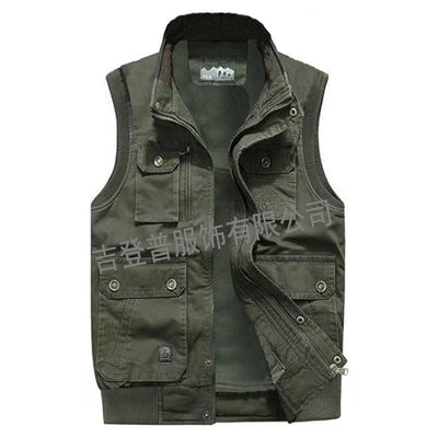 Chaleco de Trabajo Multibolsillos en Algodón con Cuello de Pie - Image 16