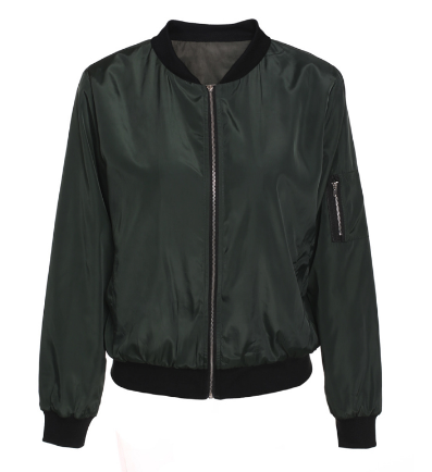 Chaqueta Casual con Cierre de Cremallera y Cuello Vertical - Image 10