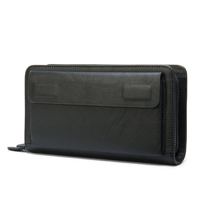 Billetera de Cuero Genuino con Doble Cierre y Compartimentos - Image 6