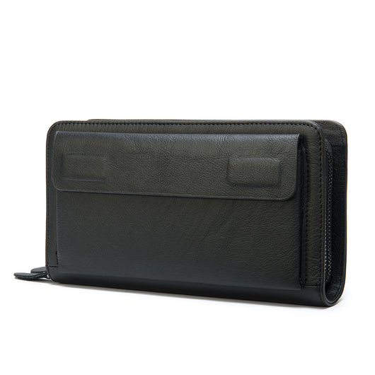 Billetera de Cuero Genuino con Doble Cierre y Compartimentos - Image 6