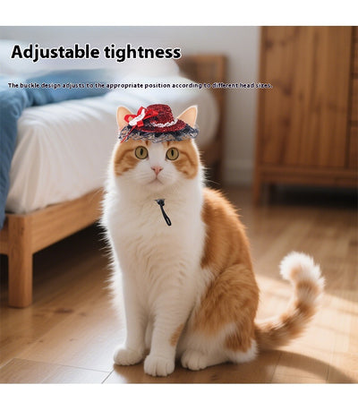 Sombrero de Encaje para Gatos - Accesorios para Sesiones Fotográficas y Disfraces - Image 19