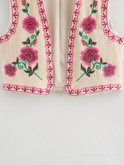 Chaleco Casual Reversible de Diseño Francés con Bordado Bicolor - Image 12