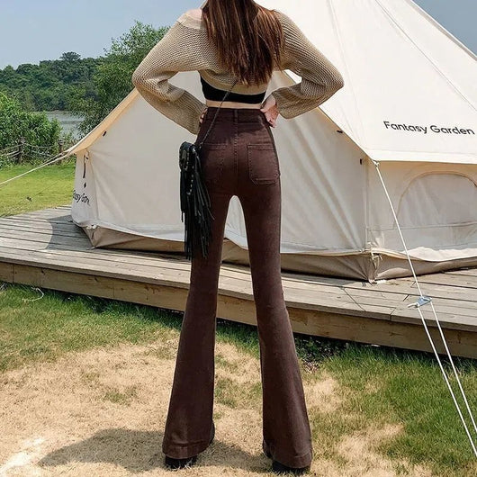 Pantalones Acampanados Cintura Alta Reductores Efecto Moda Urbana - Image 5