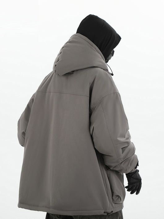 Chaqueta de Algodón con Capucha y Cuello Alto para Hombre - Invierno - Image 5