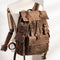 Mochila Retro de Lona Encerada Estilo Europeo y Americano