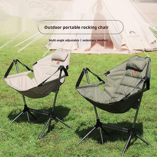 Silla Mecedora Plegable de Aluminio para Exterior