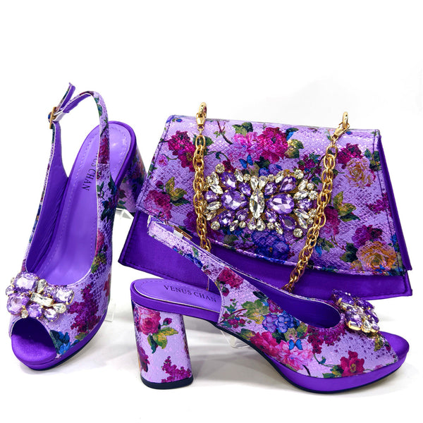 Juego de Bolsa y Zapatos para Dama Estilo Europeo y Americano