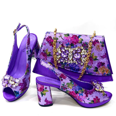 Juego de Bolsa y Zapatos para Dama Estilo Europeo y Americano