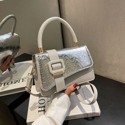 Bolsa Bandolera Cuadrada Pequeña con Patrón Brillante para Mujer - Image 19
