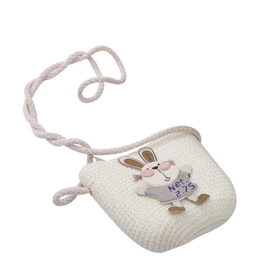 Set de Bolsa Decorativa y Sombrero de Paja con Diseño de Conejito - Image 13