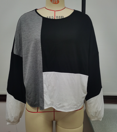 Sudadera Casual de Cuello Redondo con Combinación de Colores - Image 8