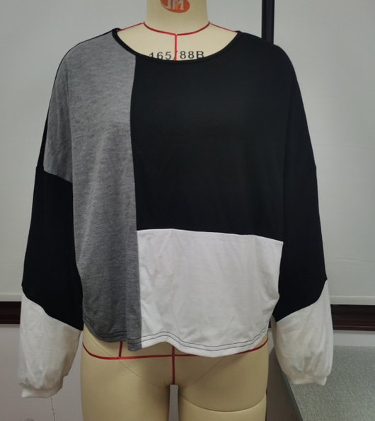 Sudadera Casual de Cuello Redondo con Combinación de Colores - Image 8